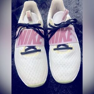 Nike White and Pink Athletic Sneakers